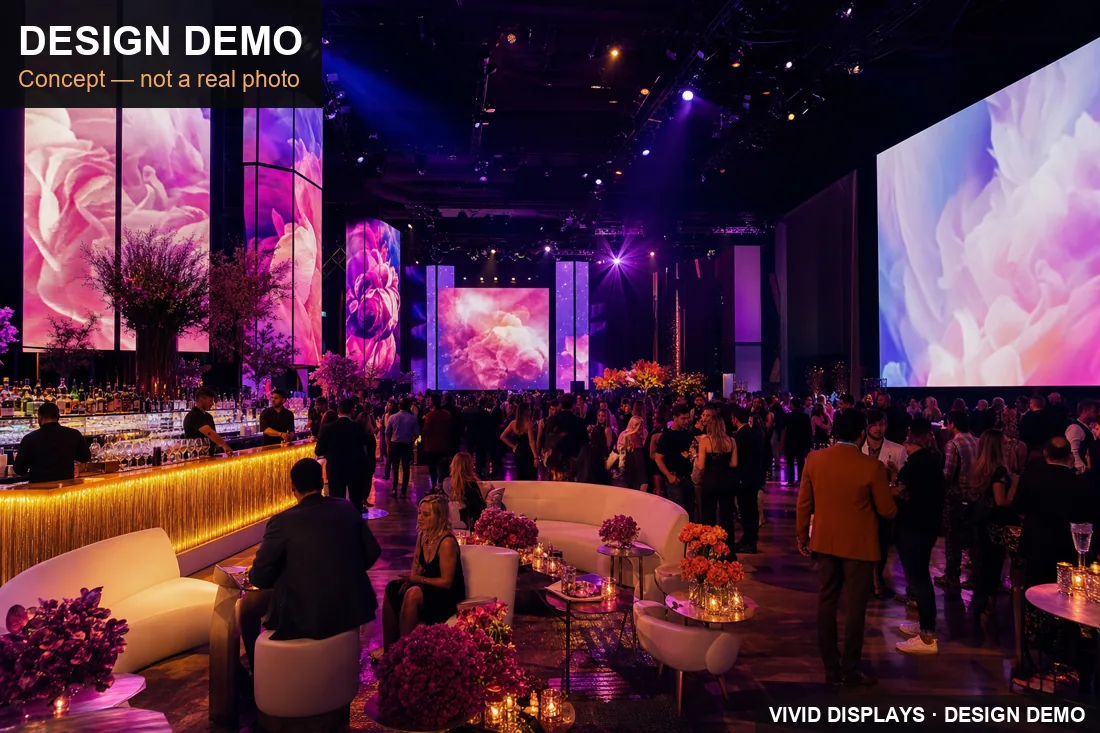 Vivid Displays LED display concept for a Las Vegas private event 4