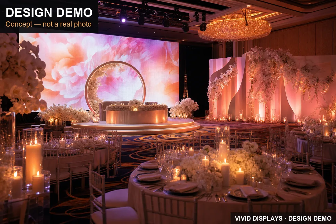 Vivid Displays LED display concept for a Las Vegas private event 1