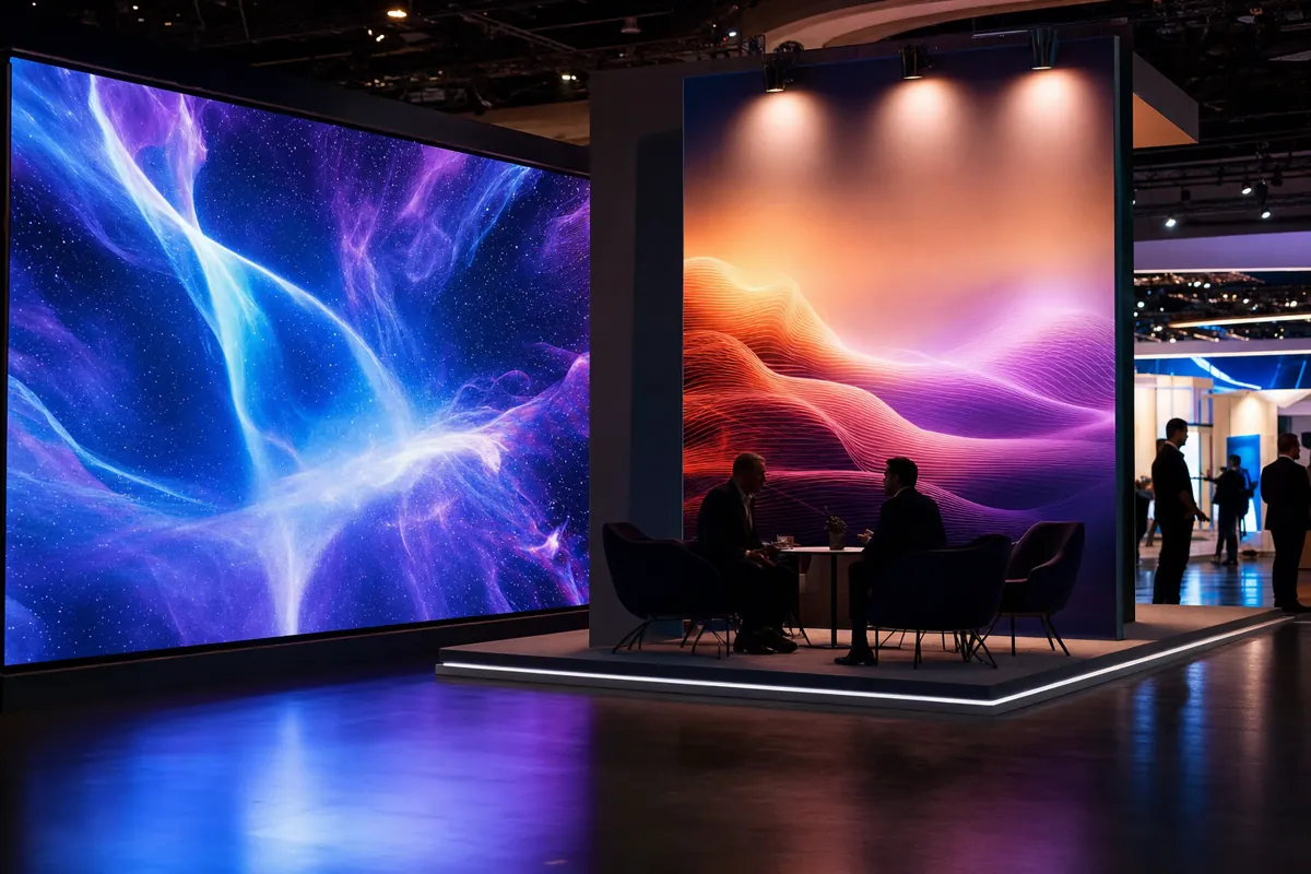 LED Video Wall vs. Printed Graphics for Your Booth