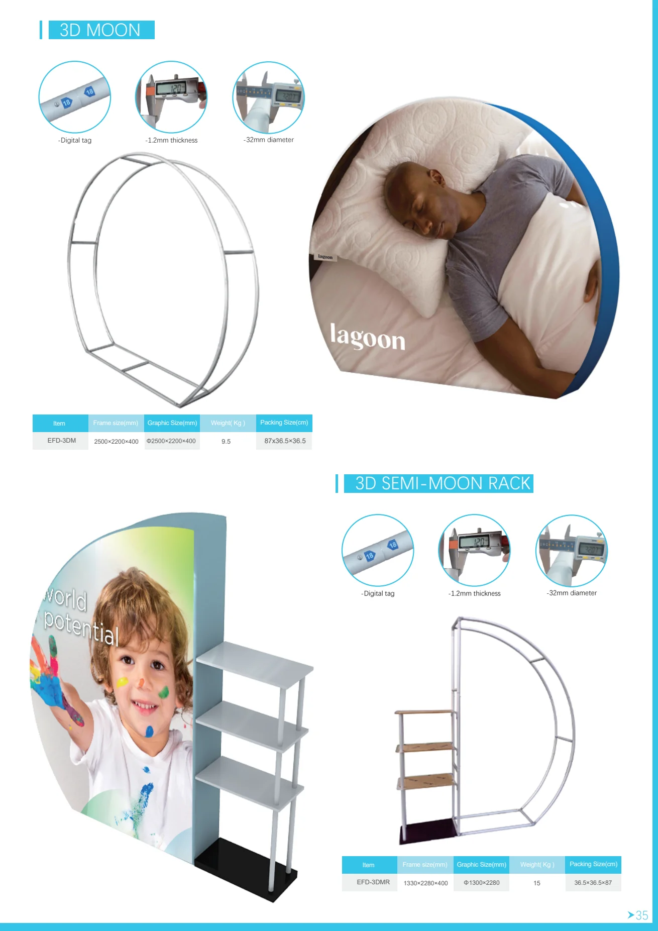 3D Moon Light Box — Las Vegas trade show display