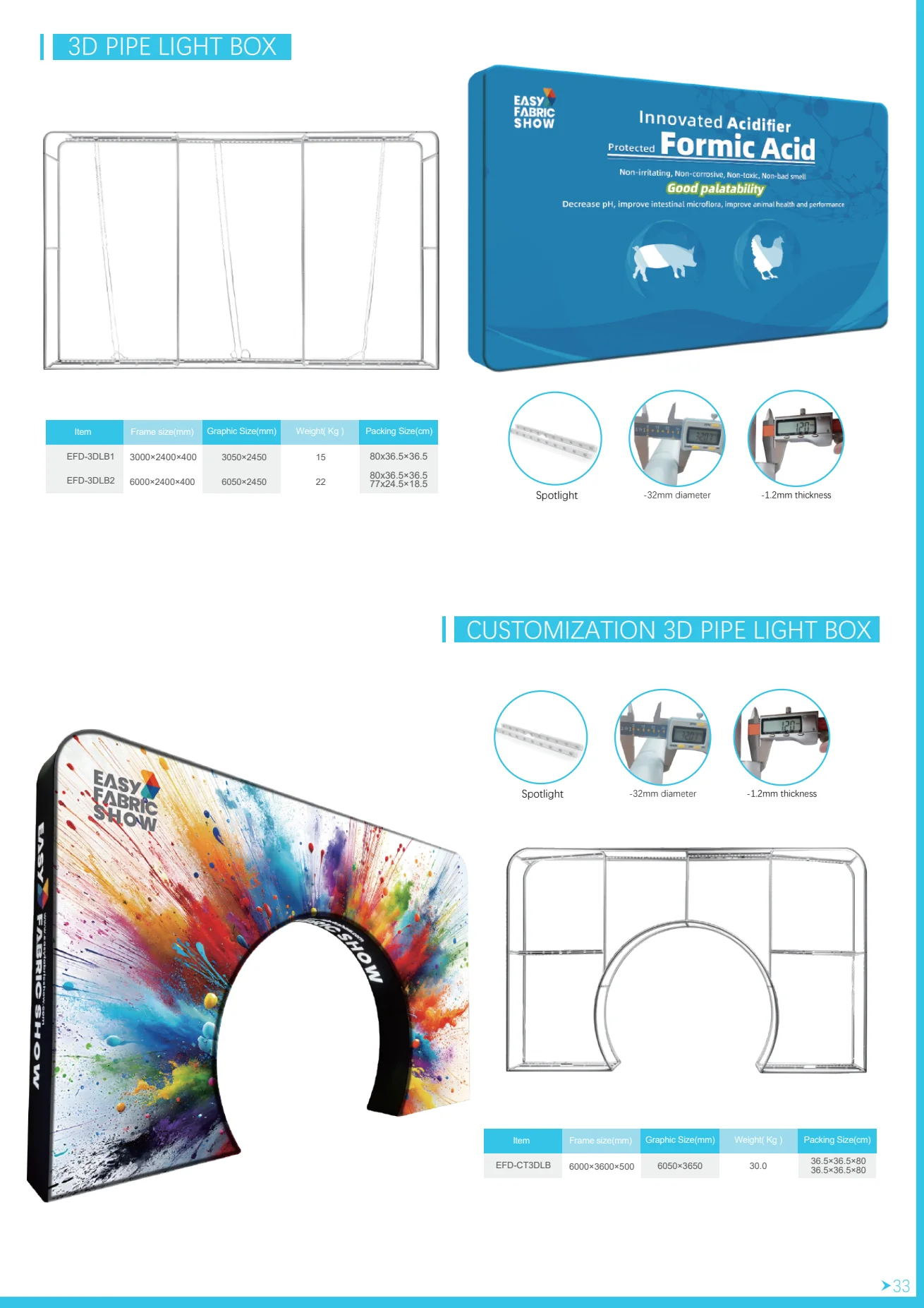 3D Pipe Light Box — Las Vegas trade show display