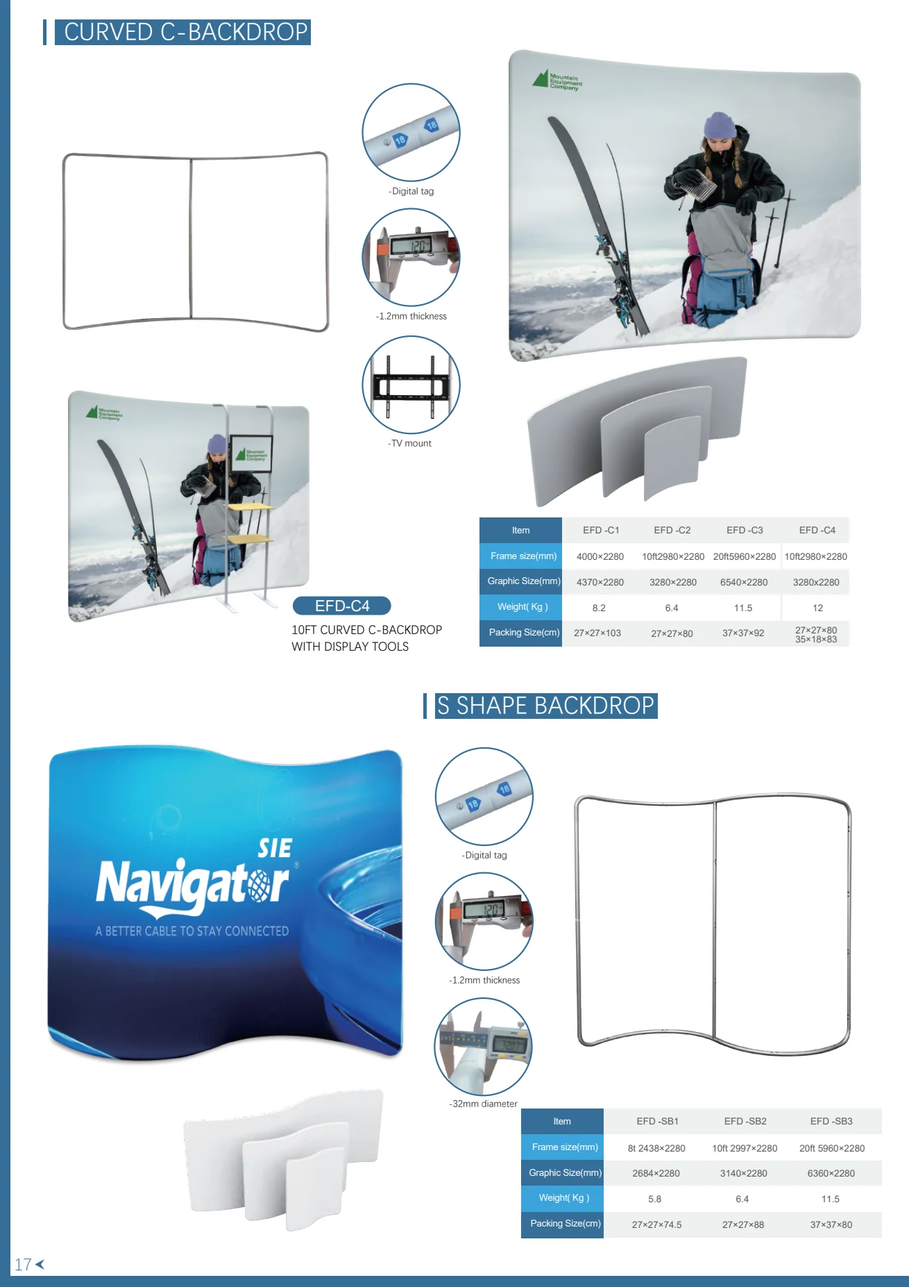 Curved C-Backdrop — Las Vegas trade show display