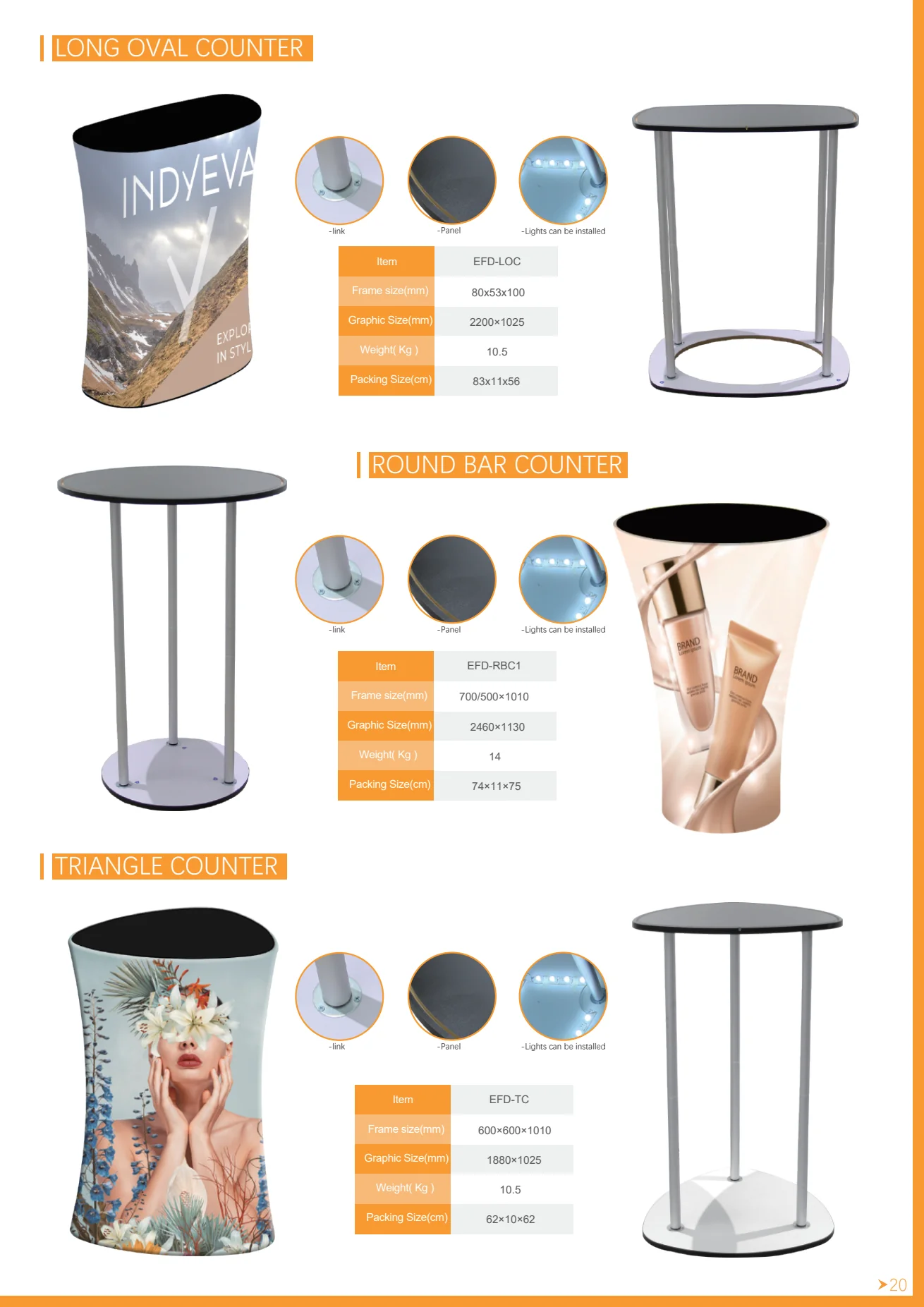 Long Oval Counter — Las Vegas trade show display