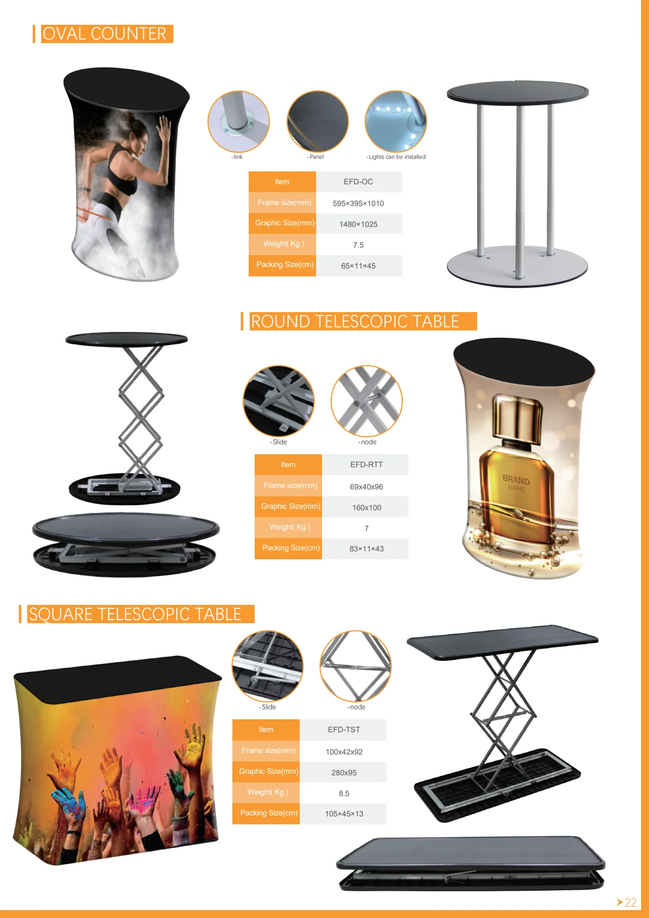 Oval Counter — Las Vegas trade show display