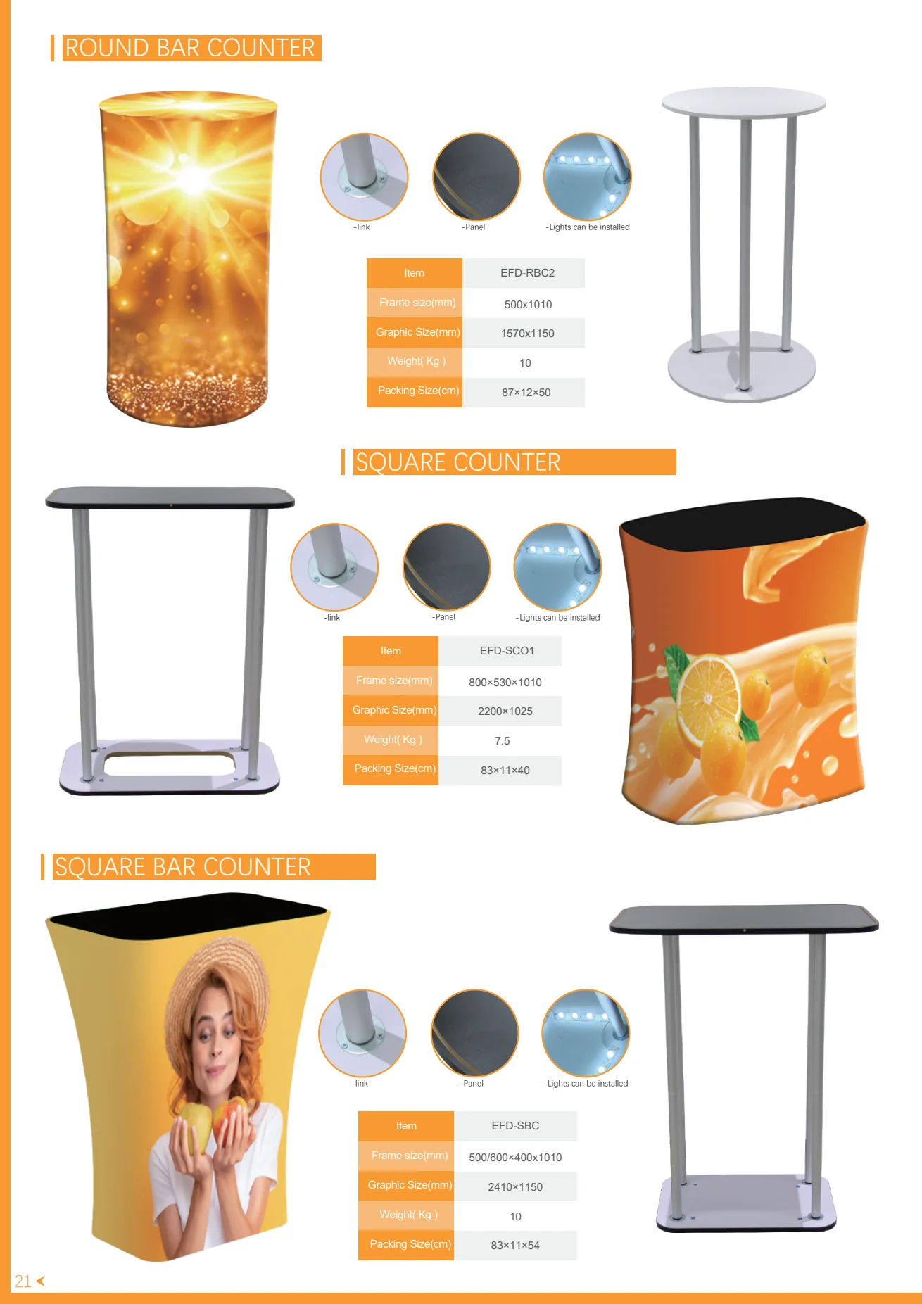 Round Bar Counter — Las Vegas trade show display