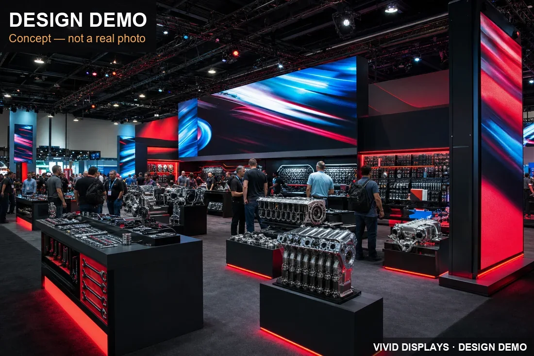 AAPEX trade show booth in Las Vegas