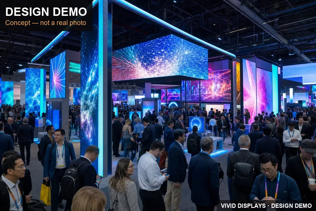 CES trade show booth in Las Vegas