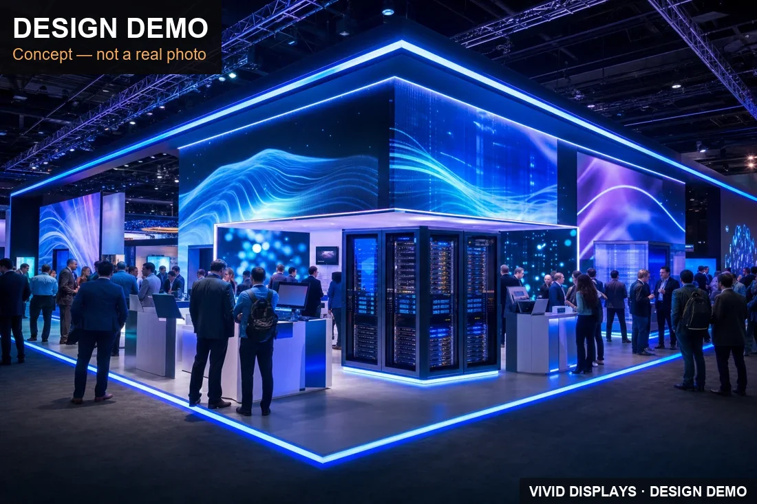 Cisco Live trade show booth in Las Vegas