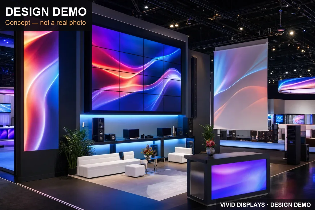 InfoComm trade show booth in Las Vegas