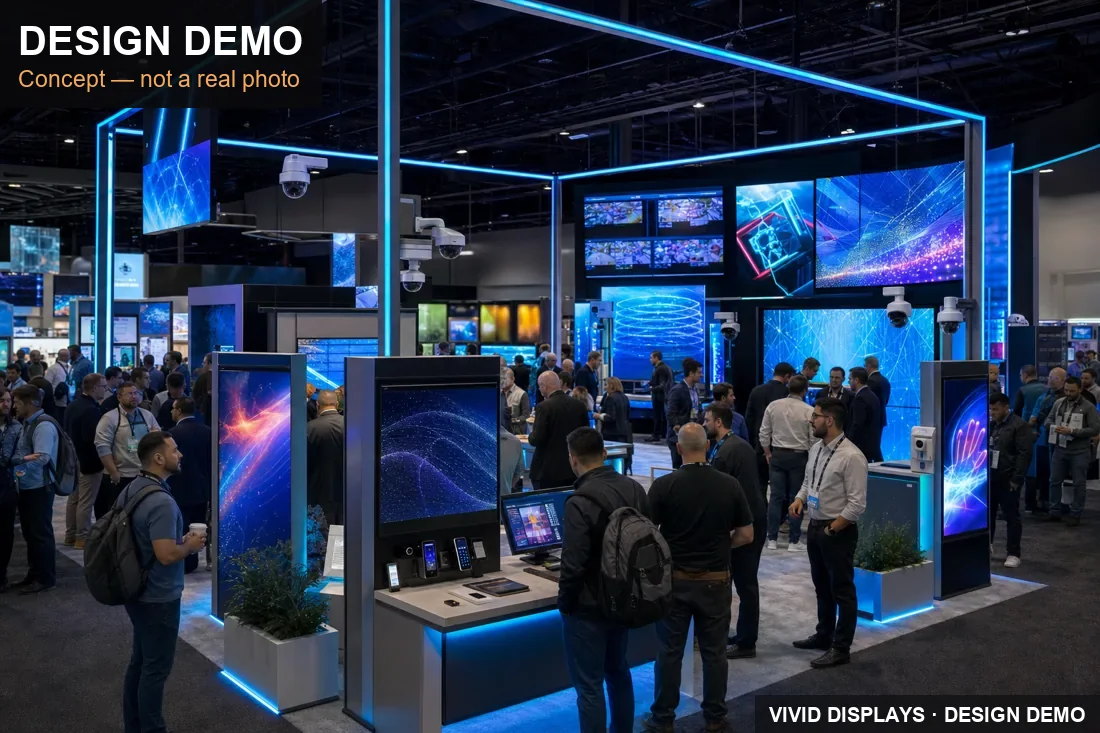 ISC West trade show booth in Las Vegas