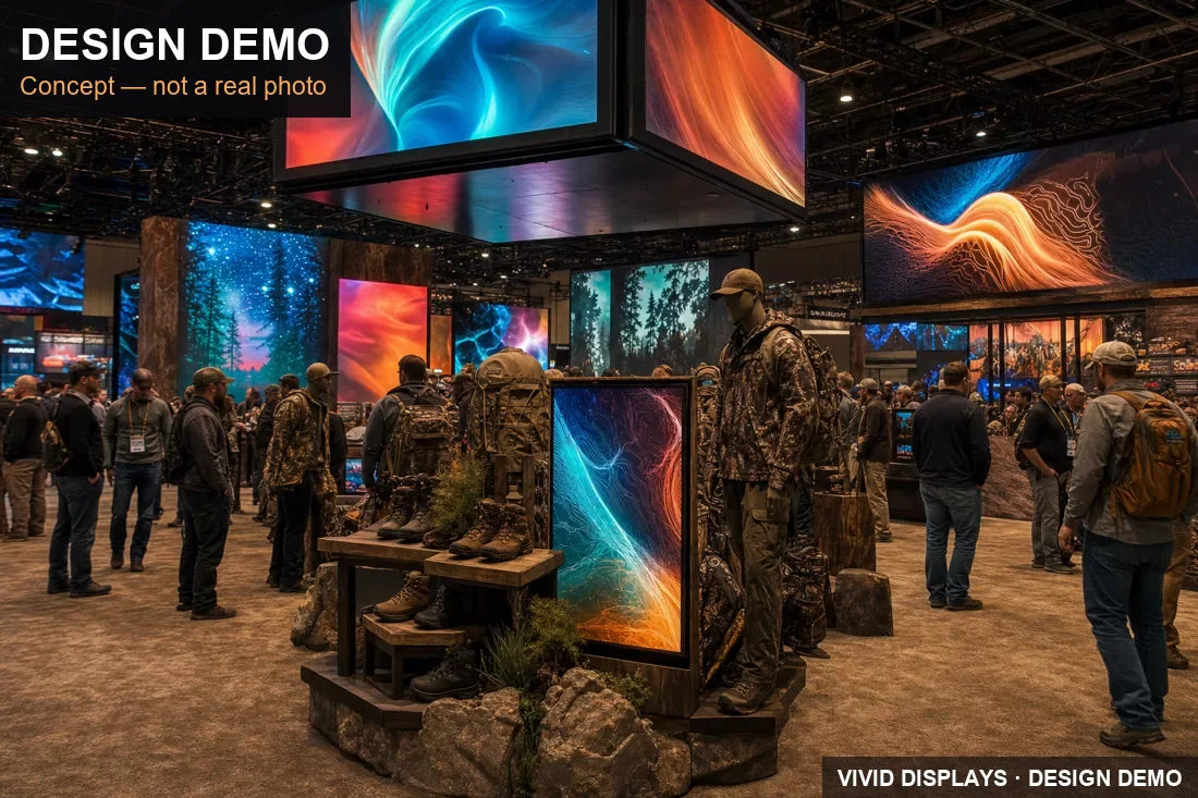 SHOT Show trade show booth in Las Vegas