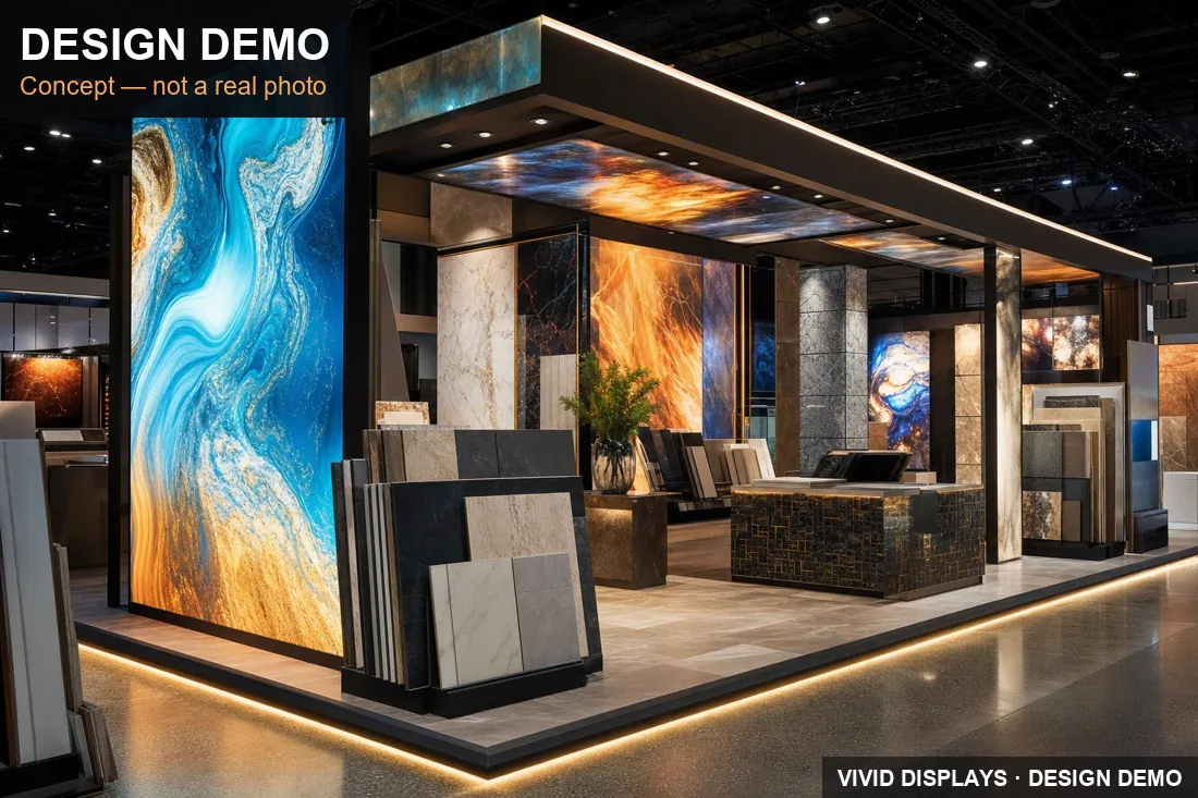 The International Surface Event trade show booth in Las Vegas
